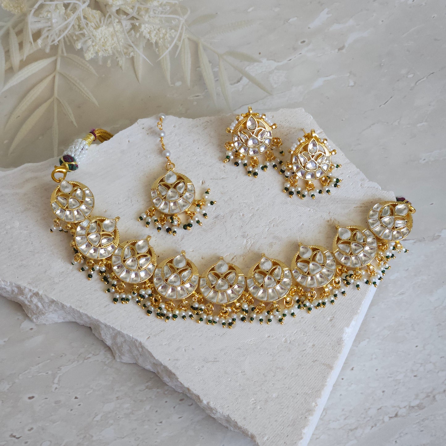 Amira necklace set - Pearl