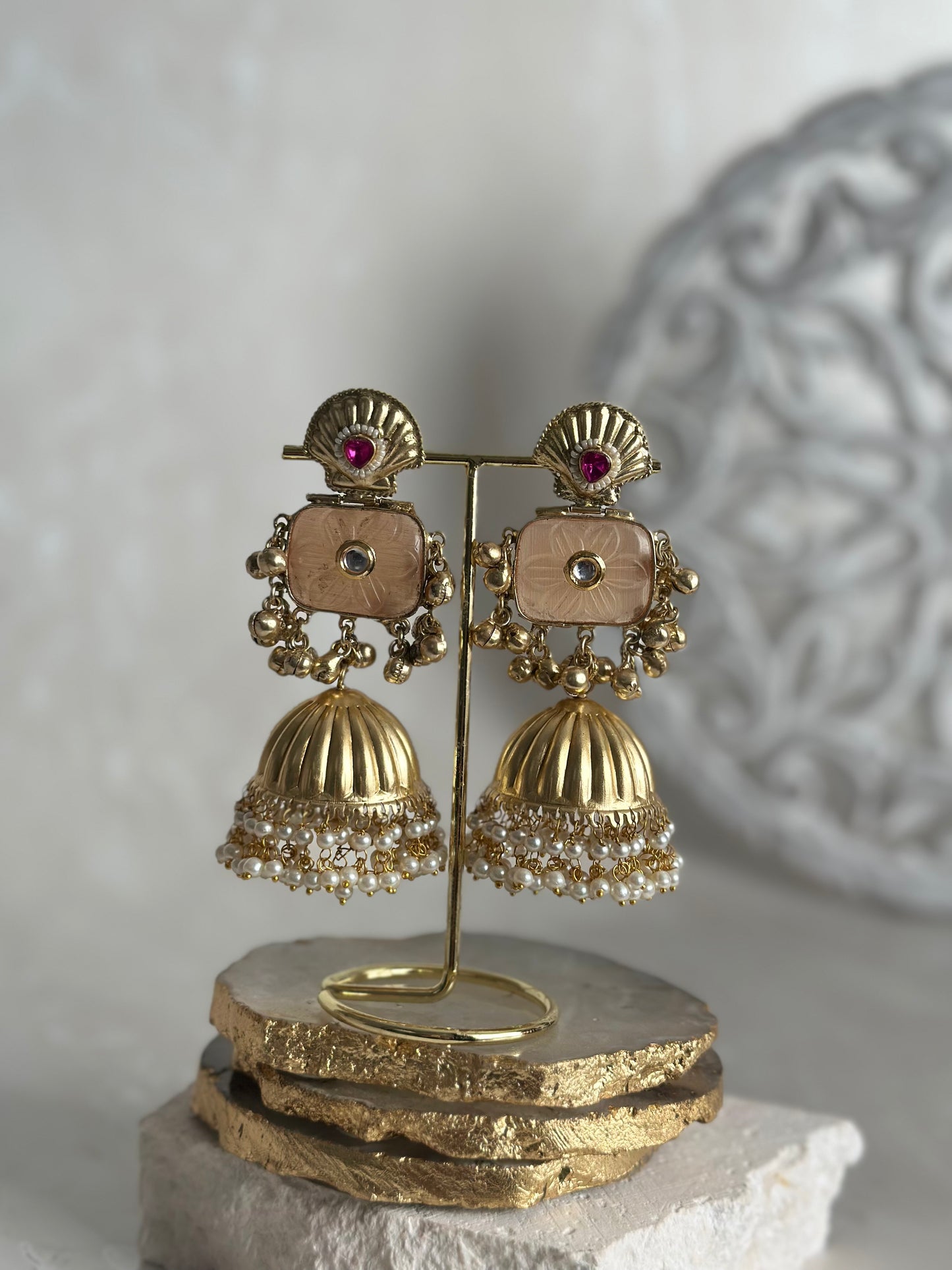 Nara earrings - Peach