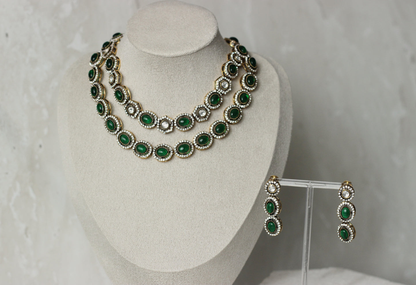 Keera necklace set - Emerald