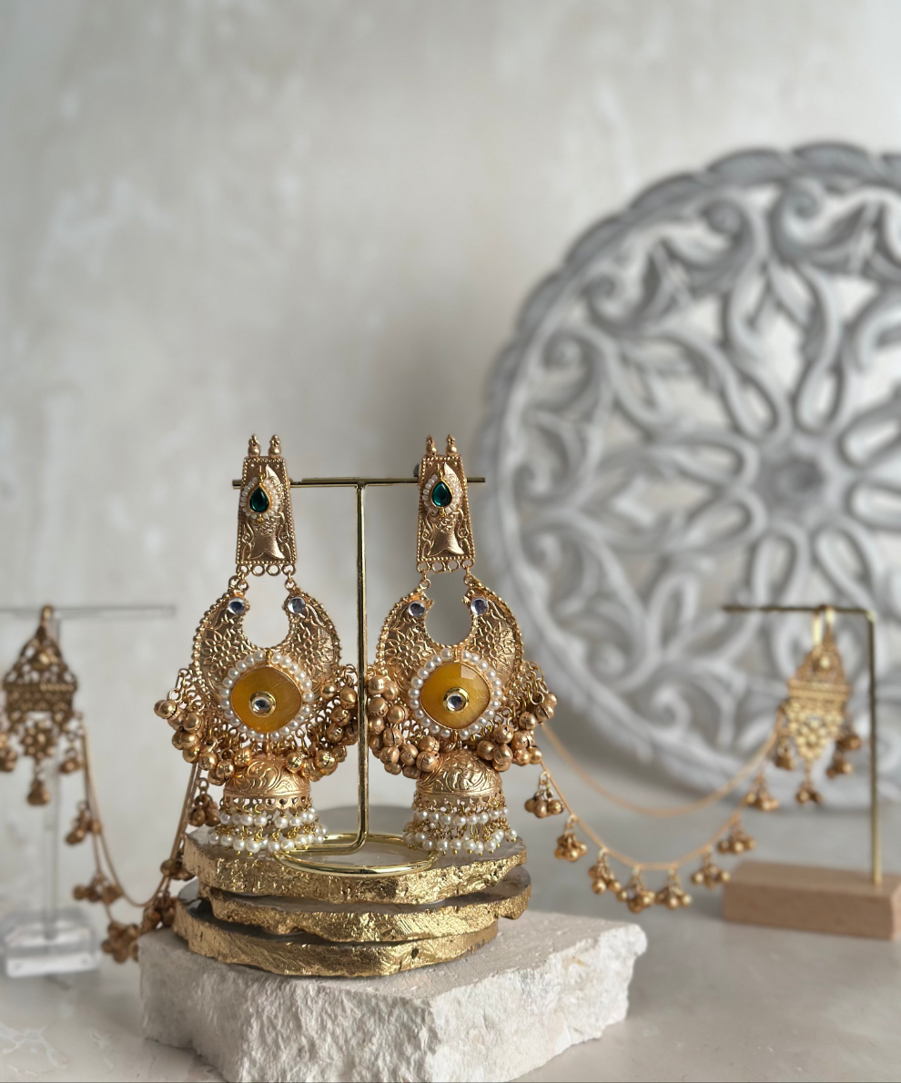 Salma earrings - Mustard