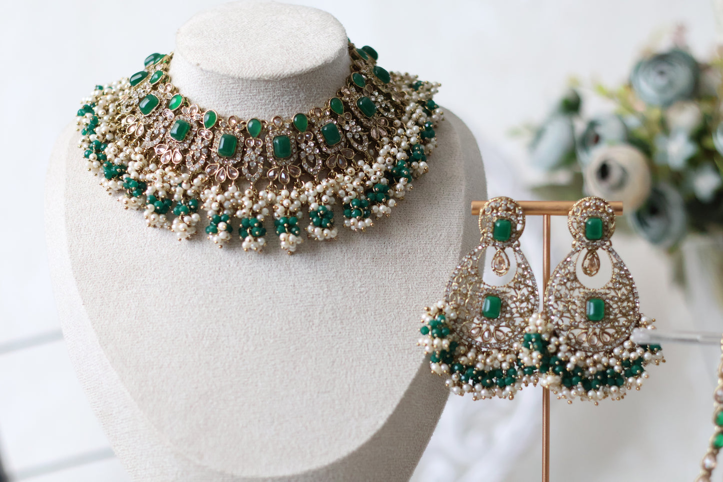 Husan Necklace set - Green