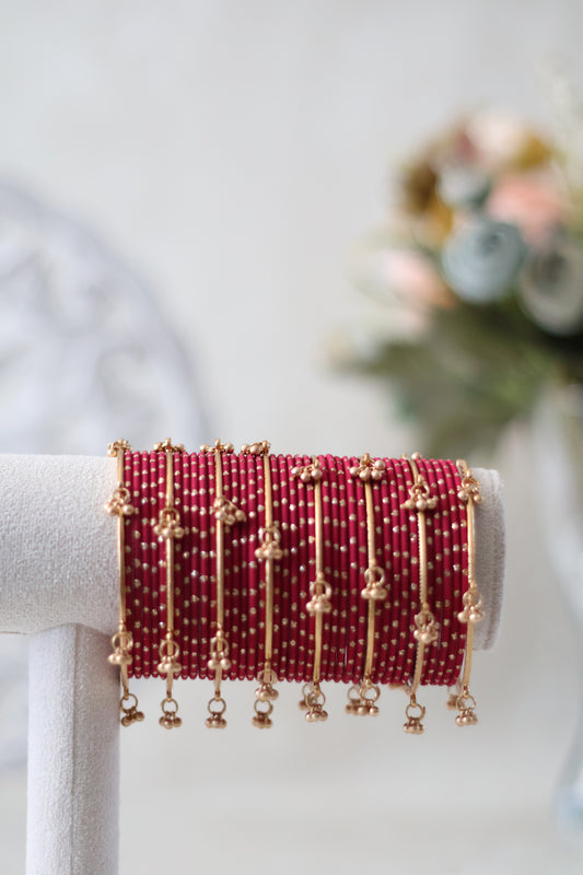 Bangles - Dark Pink Gold