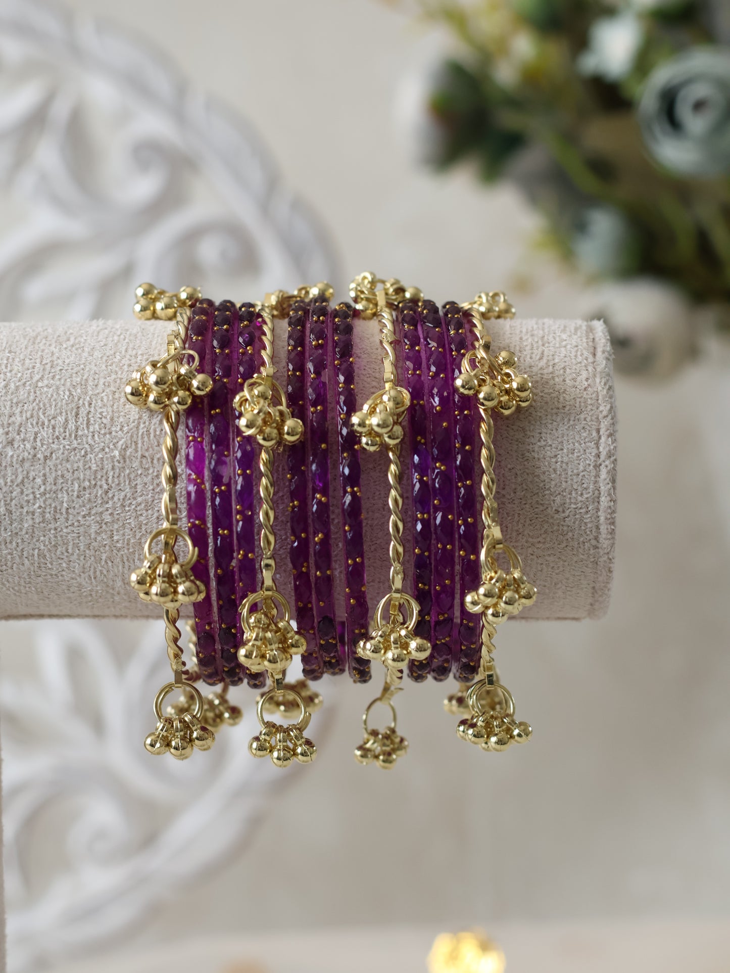 Kashmiri Bangles - Dark Purple
