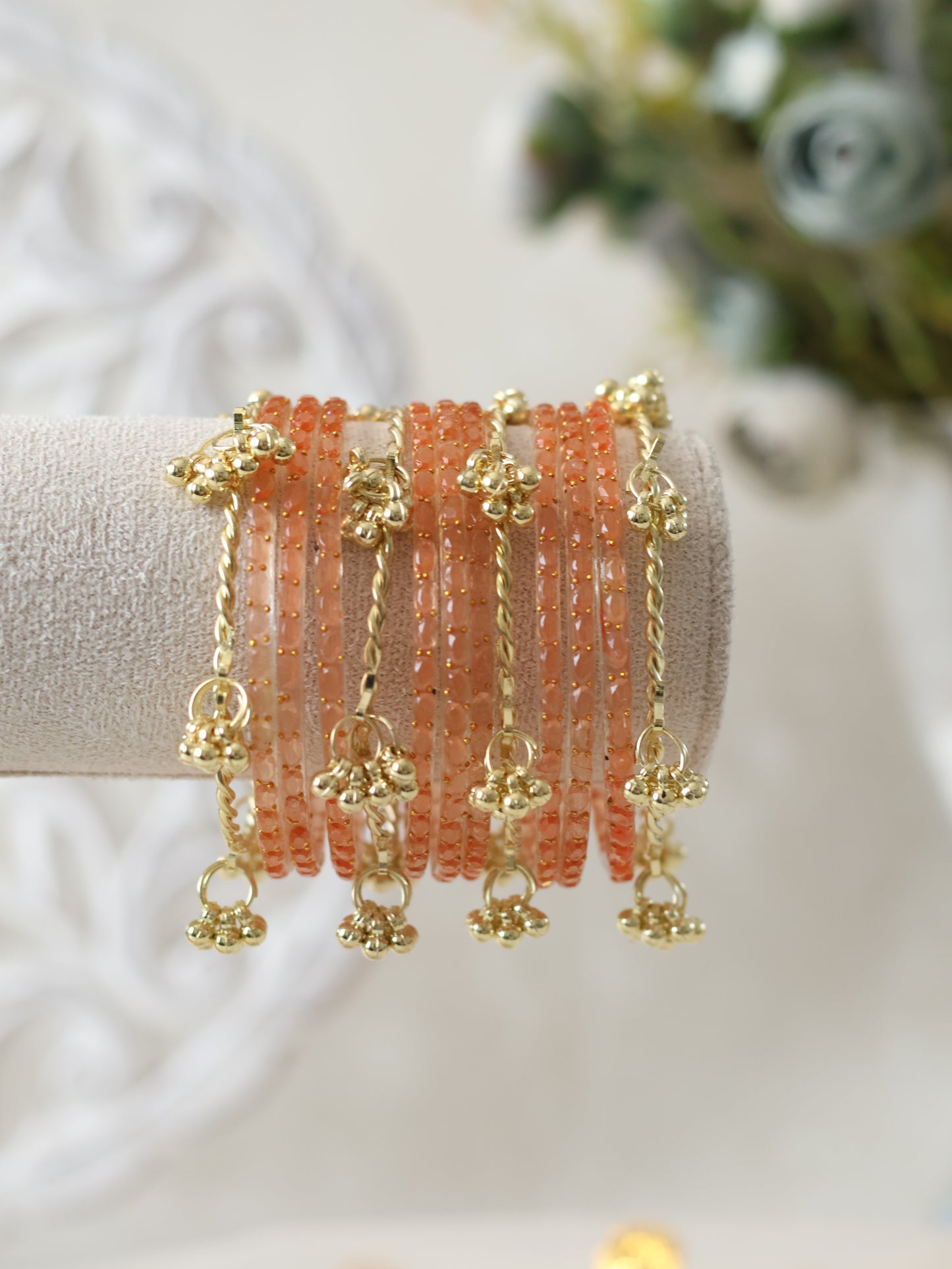 Kashmiri Bangles - Peach