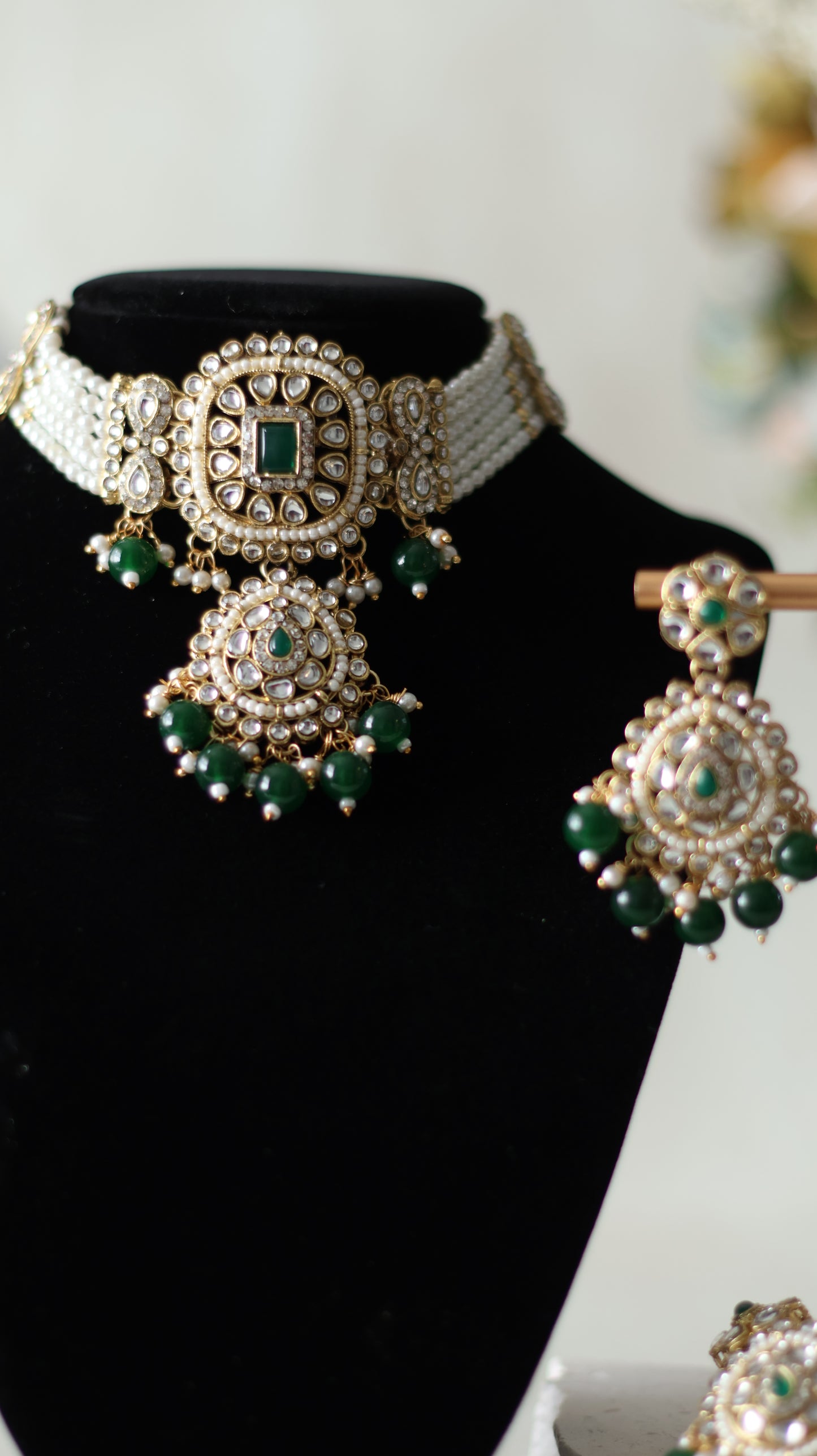 Aaliya necklace set - Green