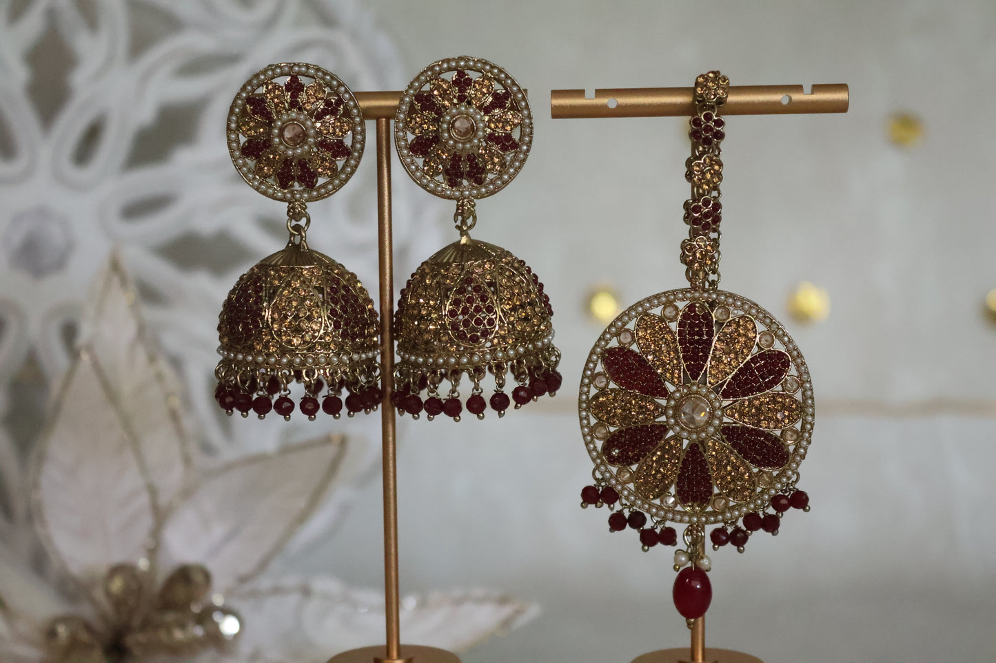 Kalki earrings tikka set