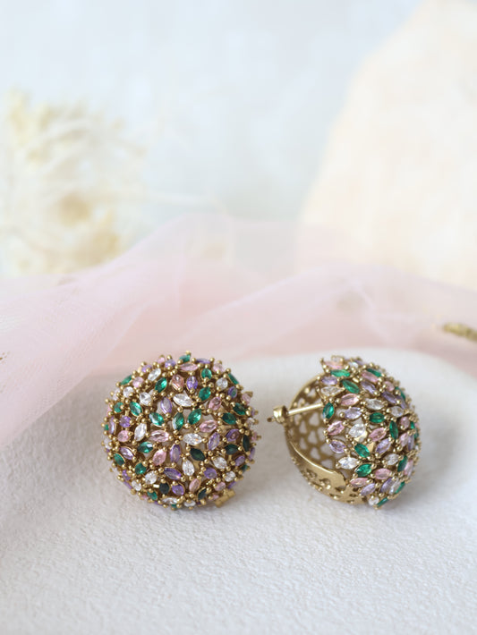 Kanika studs - Pink/Green