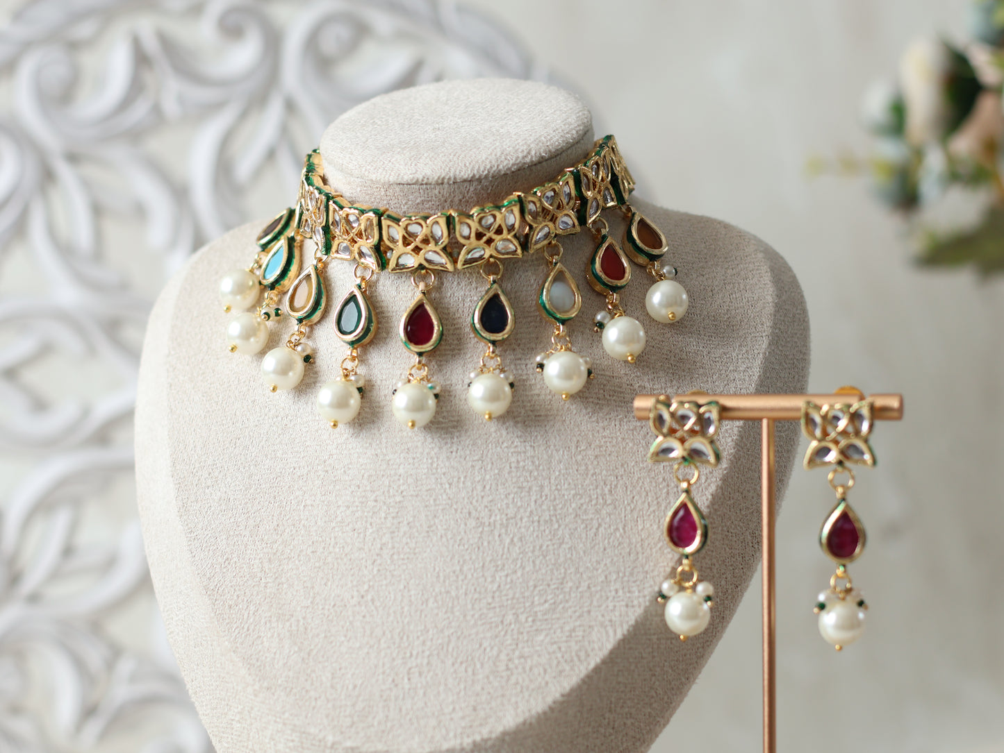 Jannat necklace set - Multicolour