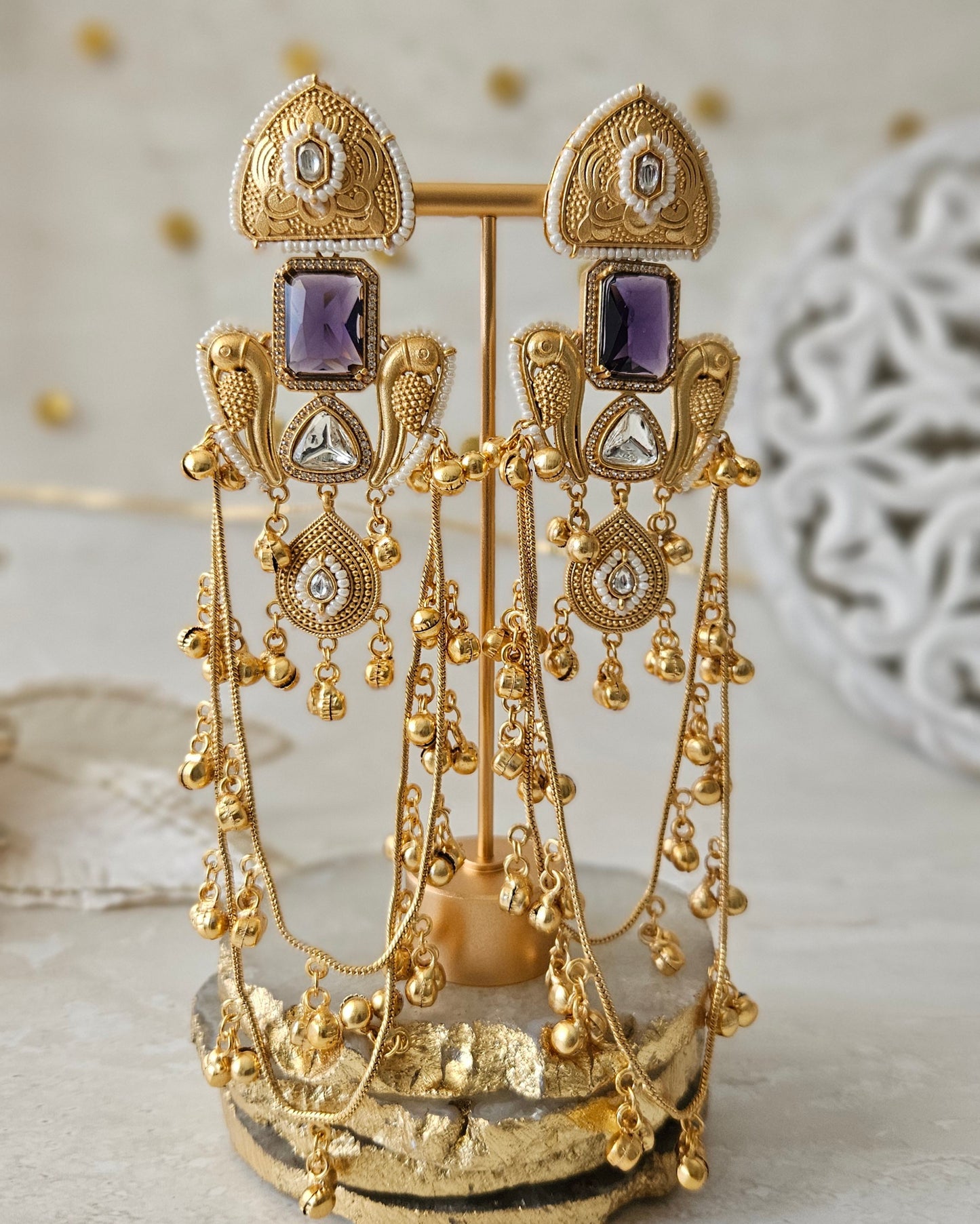 Roza earrings - Purple