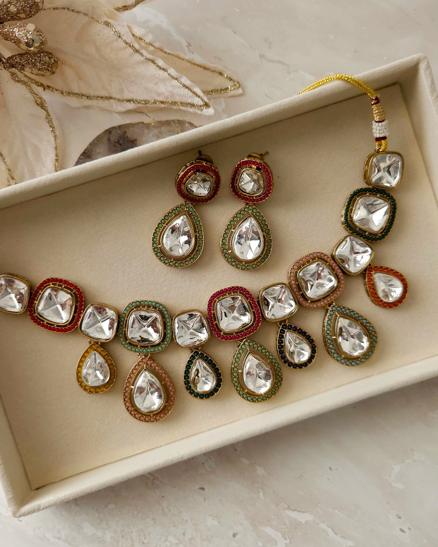 Kriti necklace set - Multi colour