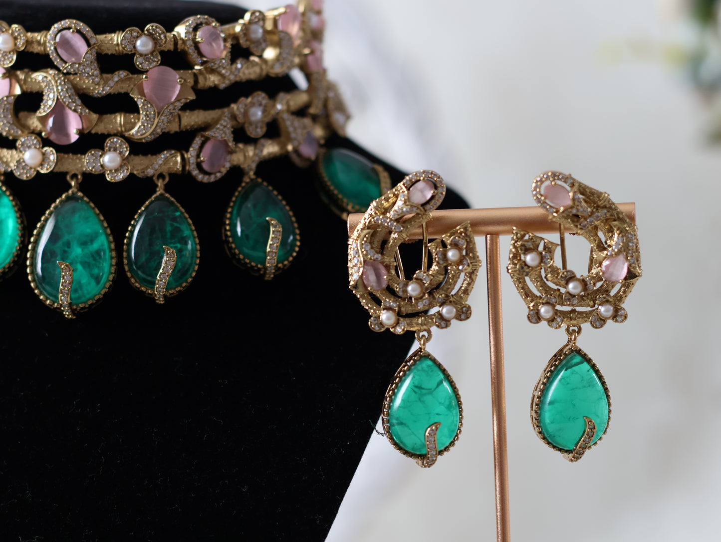 Wafa Necklace set - Green