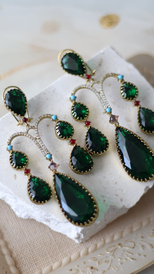 Ina earrings - Green