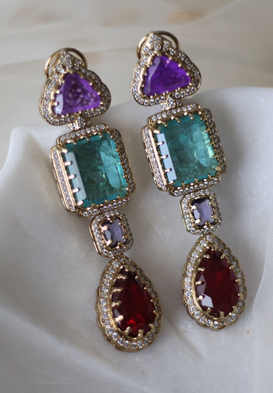 Samara earrings - Purple