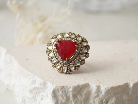 Nikki ring - Maroon