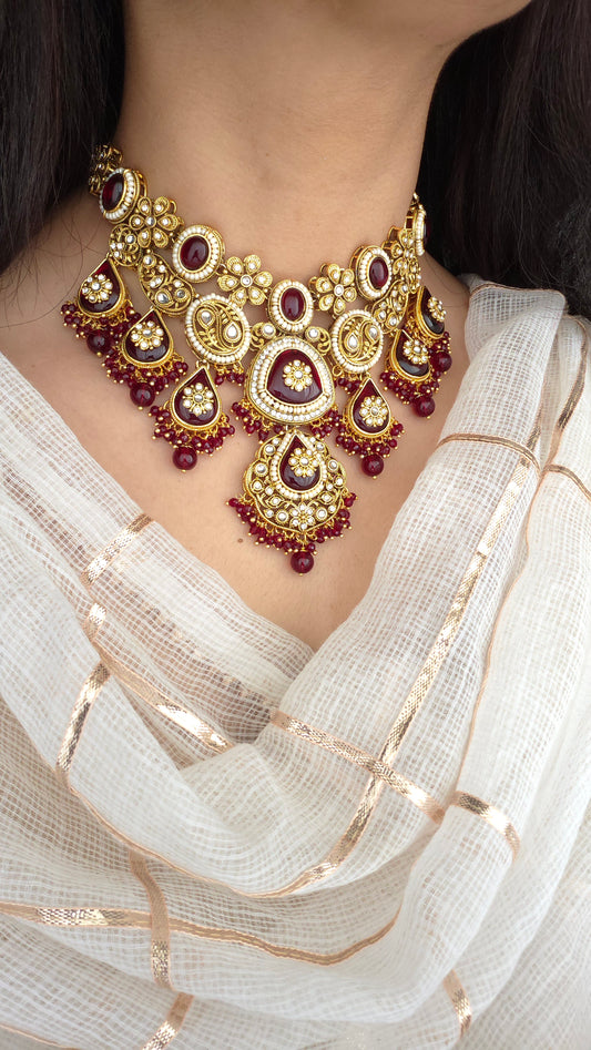 Jannat necklace set - Mint