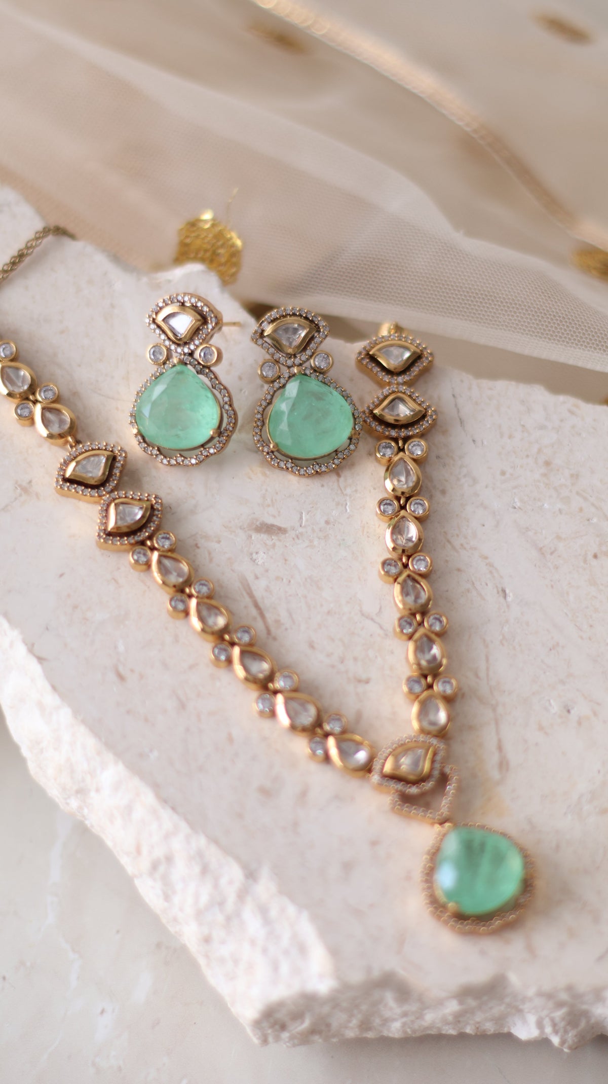 Ivleen necklace set - Aqua