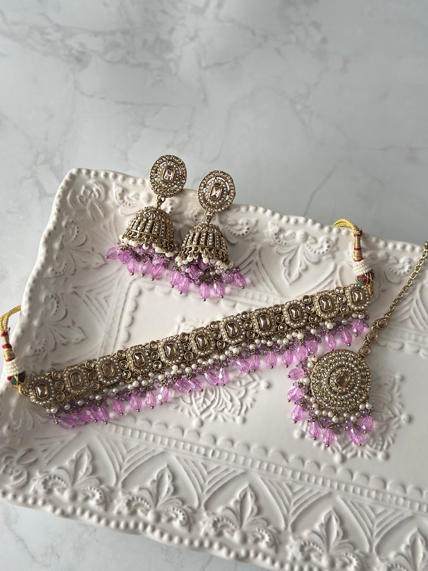 Sofia necklace set - Lilac