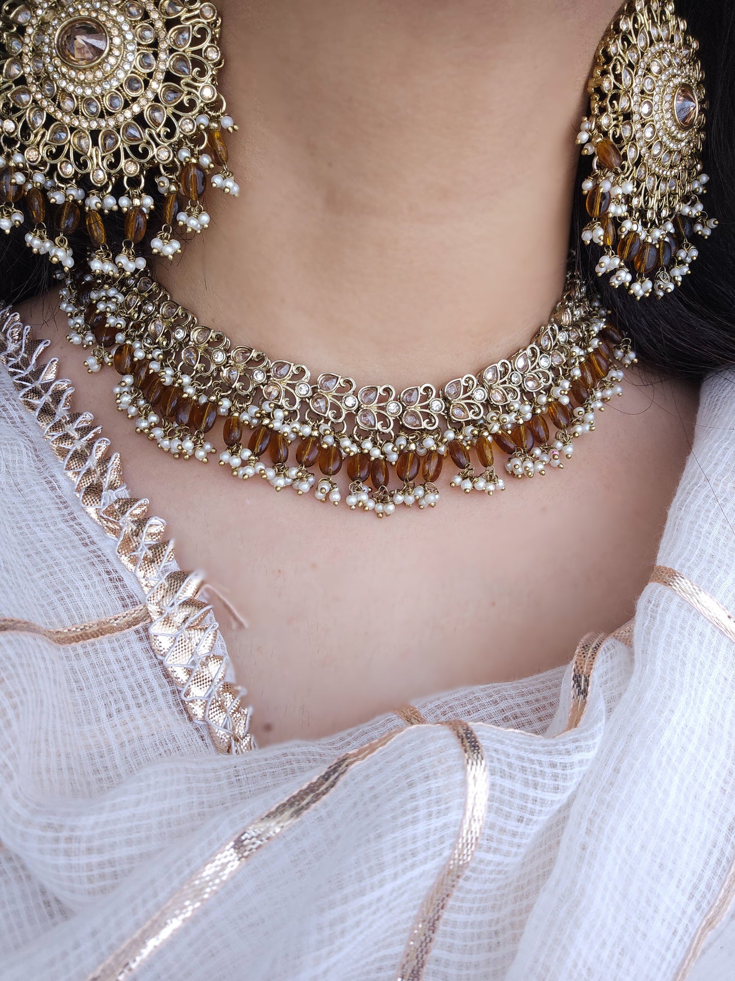 Heer necklace set  - Teal