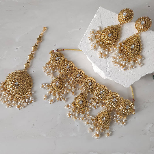 Sheena Necklace set - White