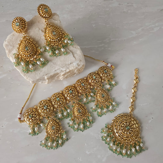 Sheena Necklace set - Green