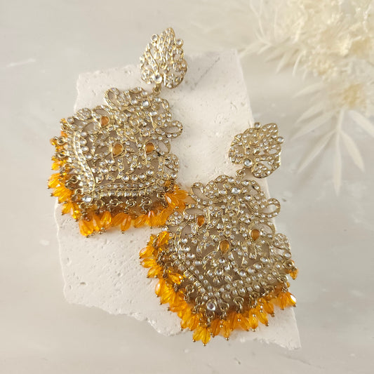 Kusum earrings - Mustard