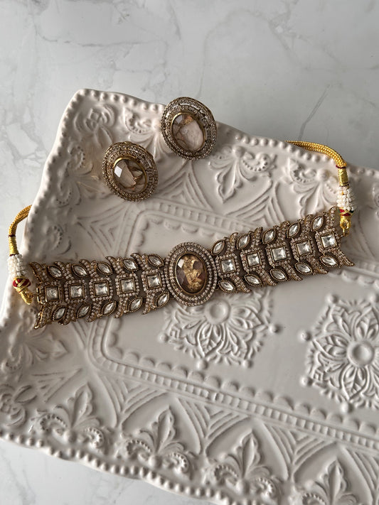 Celine necklace set - Chocolate