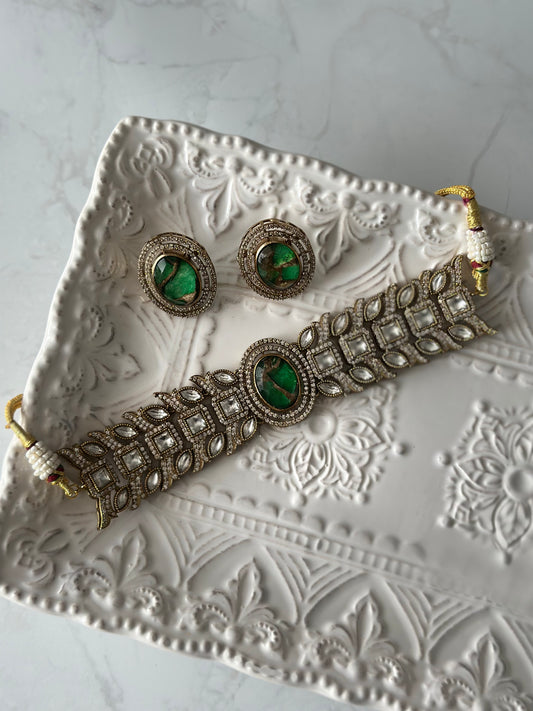 Celine necklace set - Green