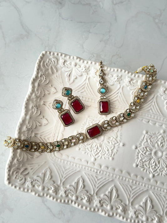 Alina necklace set - Multi