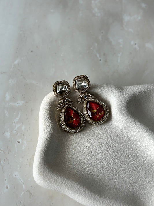 Fiza earrings - Red