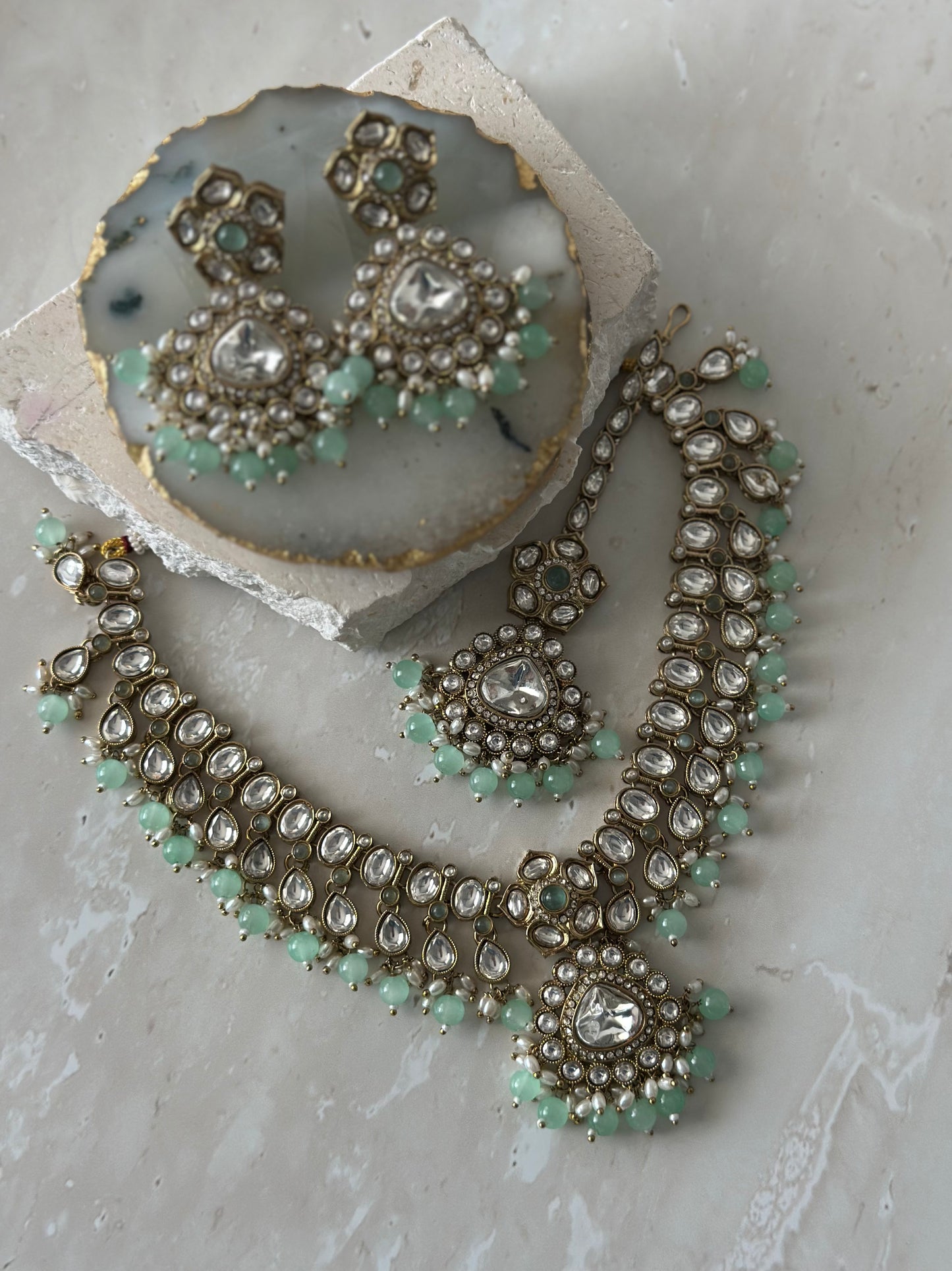 Afsana necklace set - Blue