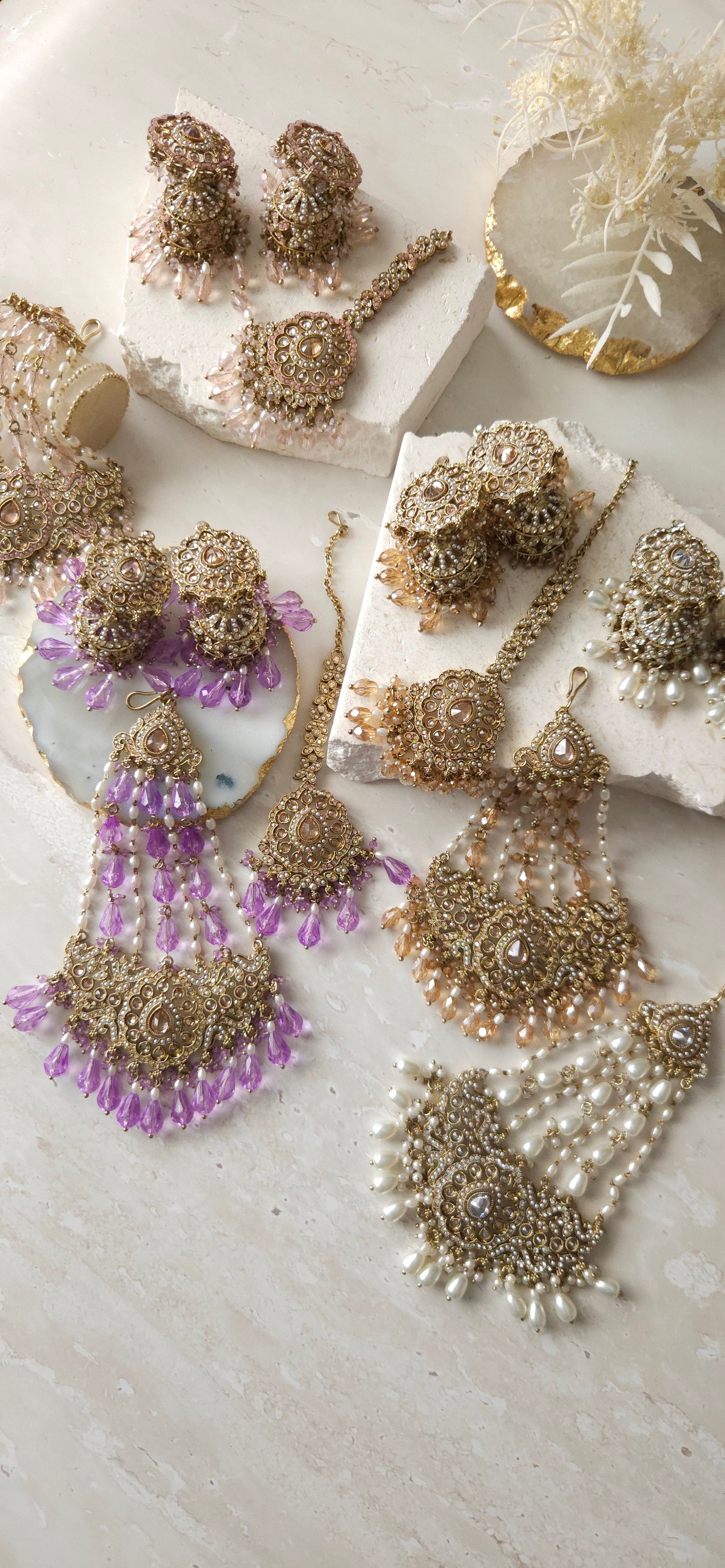 Jas earring passa set - Purple