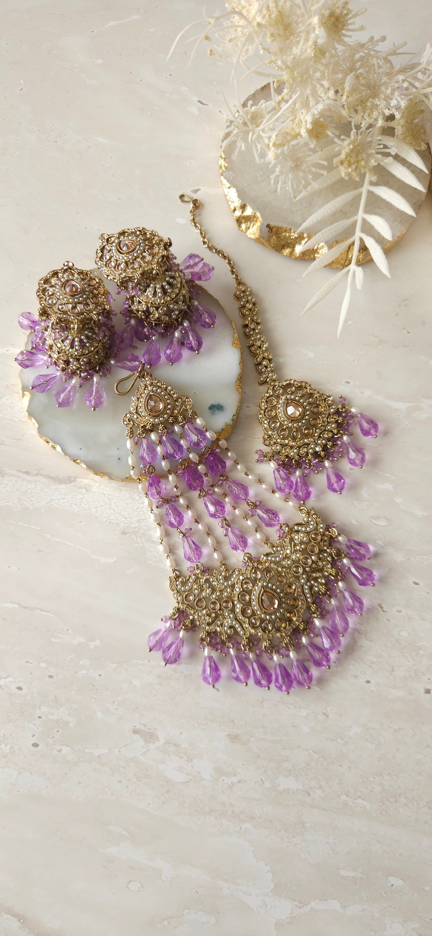 Jas earring passa set - Purple