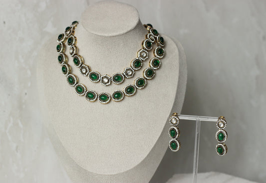 Keera necklace set - Emerald