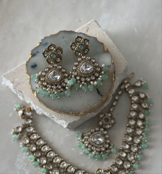 Afsana necklace set - Blue