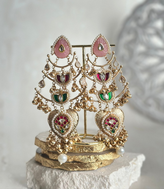 Shabnam earrings - Pink