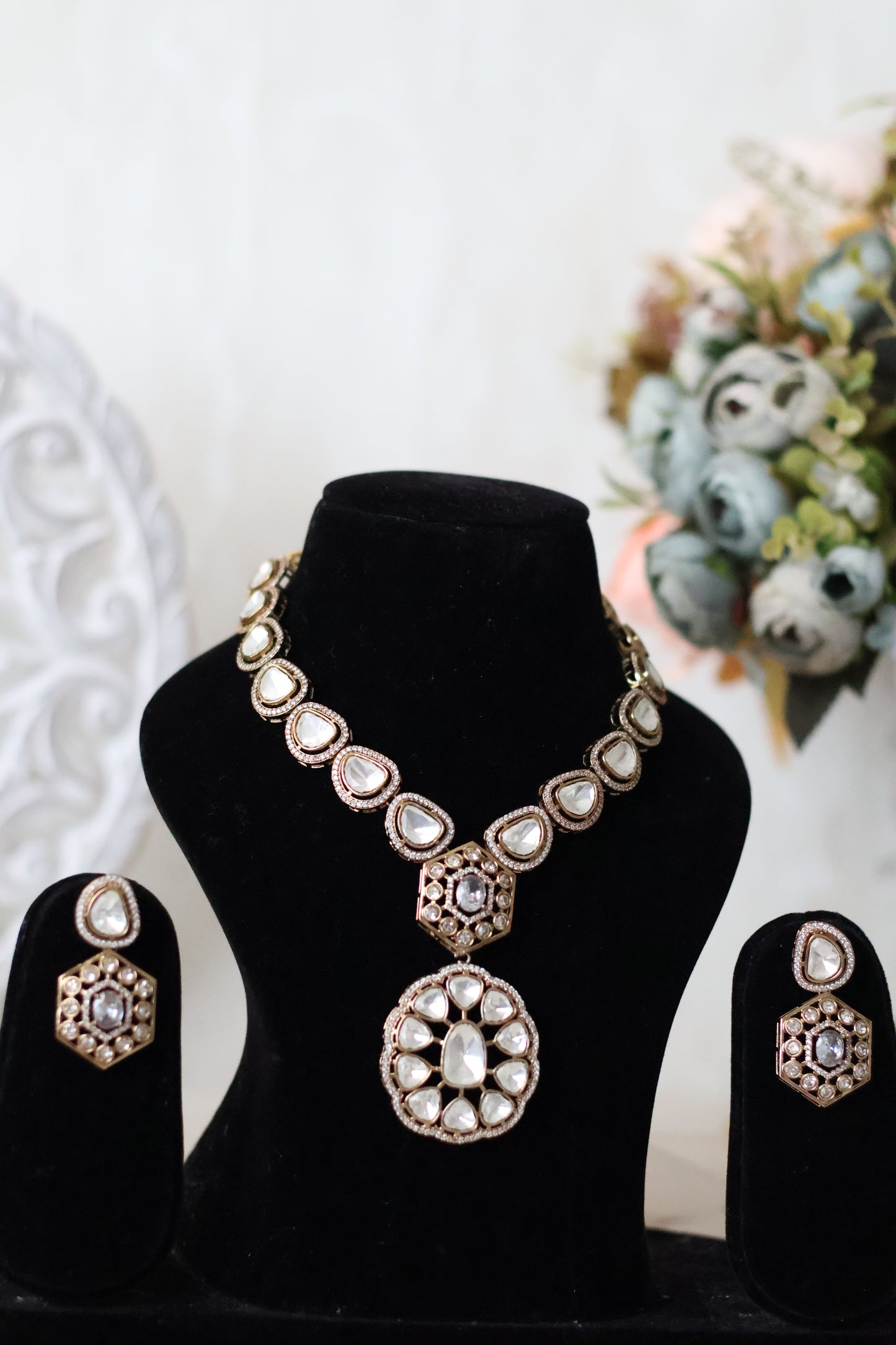Nidhi Necklace set - White