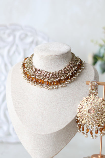 Heer necklace set  - Brown
