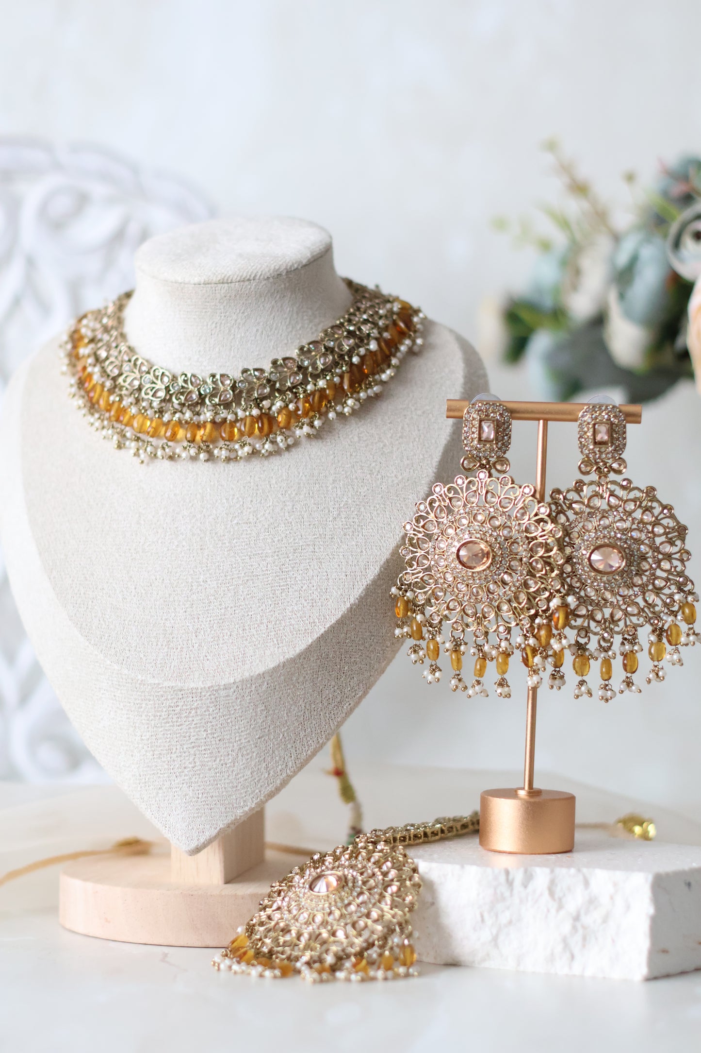 Heer necklace set  - Mustard