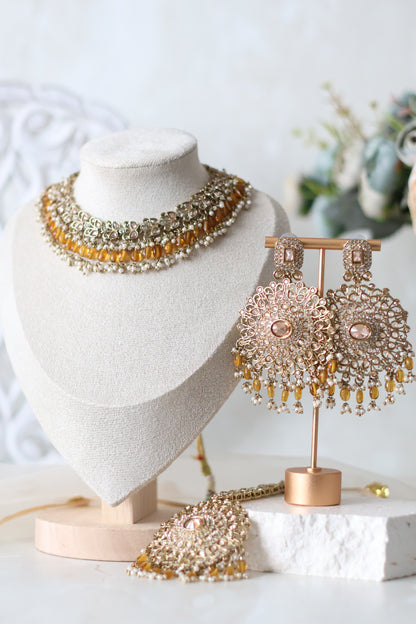 Heer necklace set  - Mustard