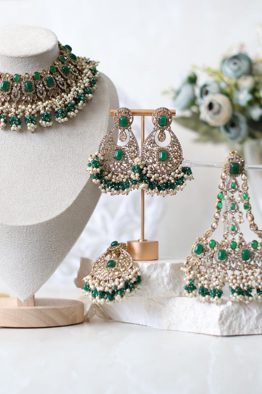 Husan Necklace set - Green