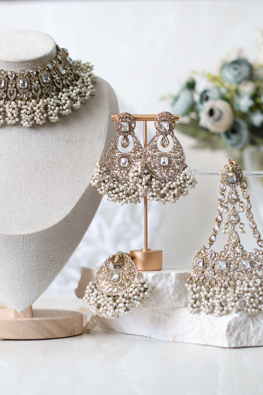 Husan Necklace set - White