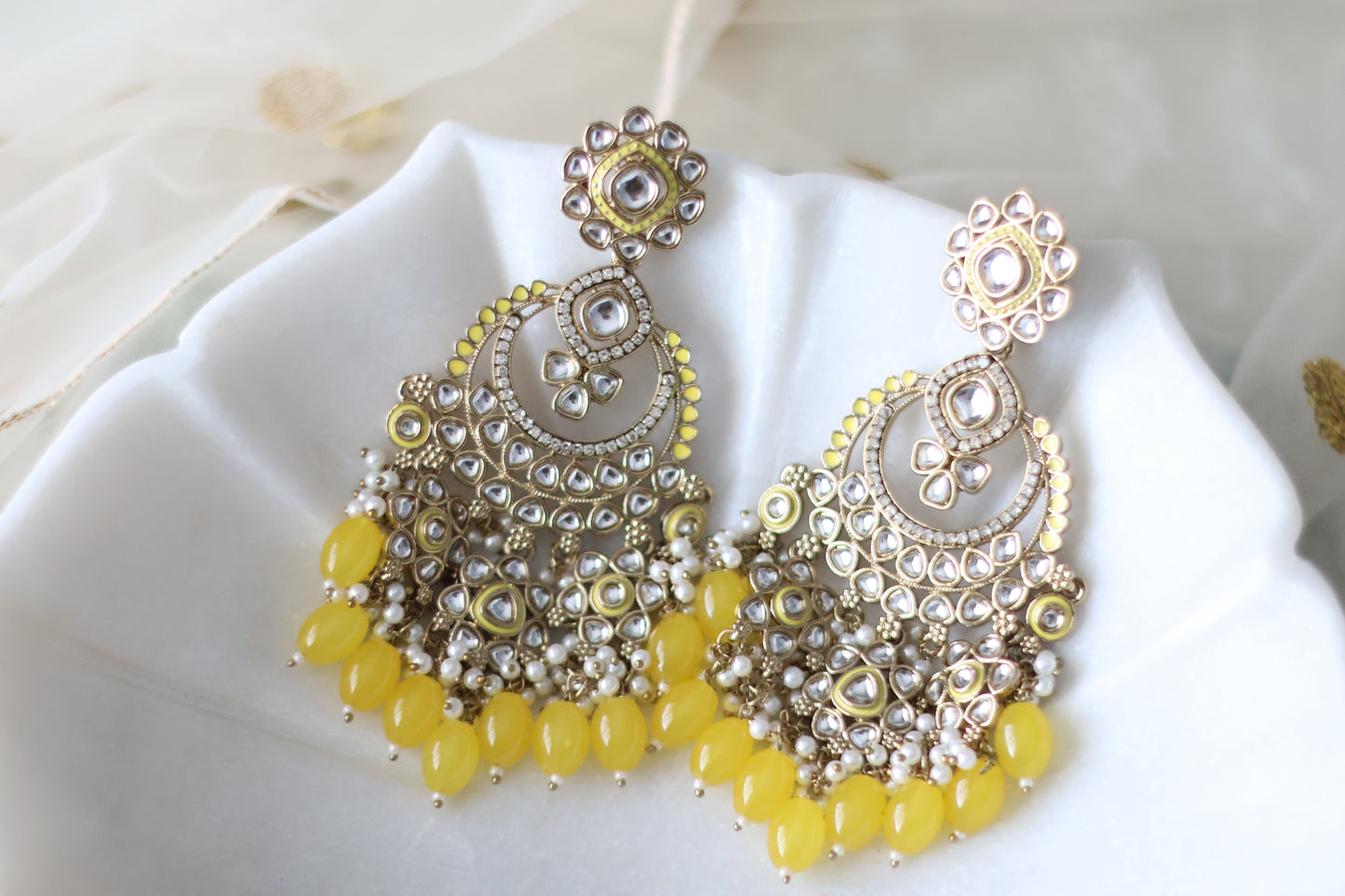 Farheen earrings - Yellow