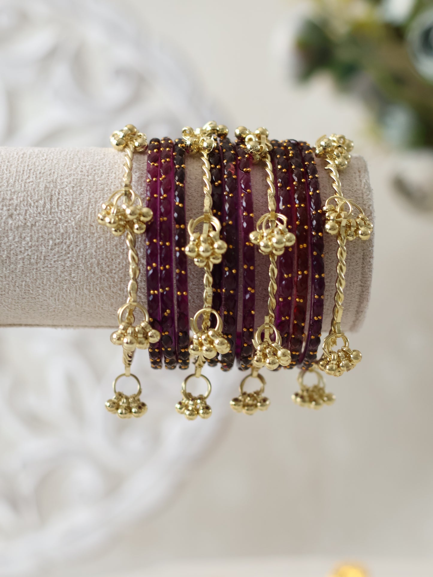 Kashmiri Bangles - Plum
