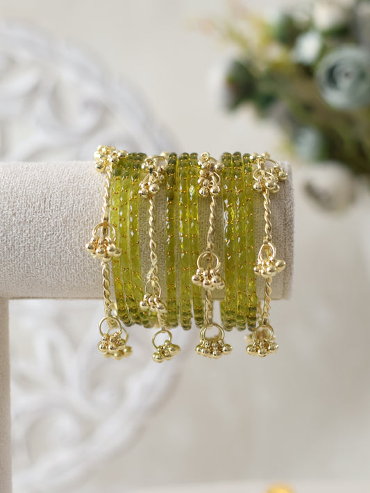 Kashmiri Bangles - Olive Green
