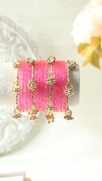 Kashmiri Bangles - Neon pink