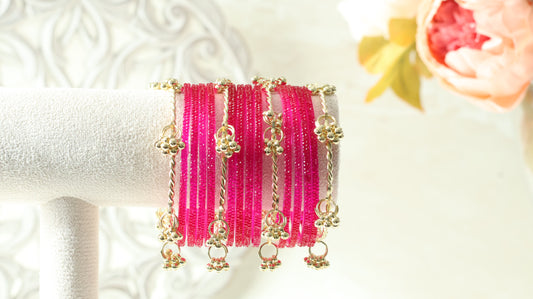 Kashmiri Bangles - Hot Pink