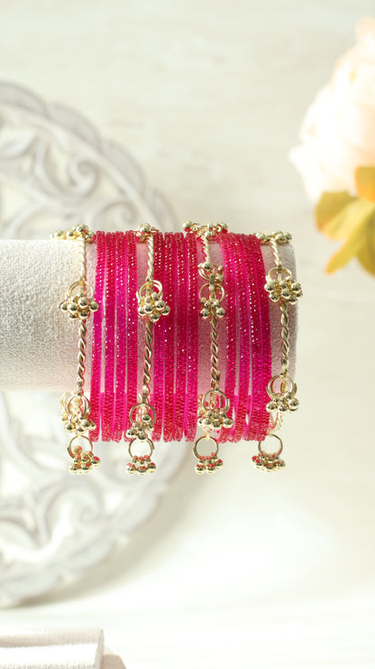 Kashmiri Bangles - Hot Pink