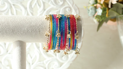 Kashmiri Bangles - Glitter Rainbow
