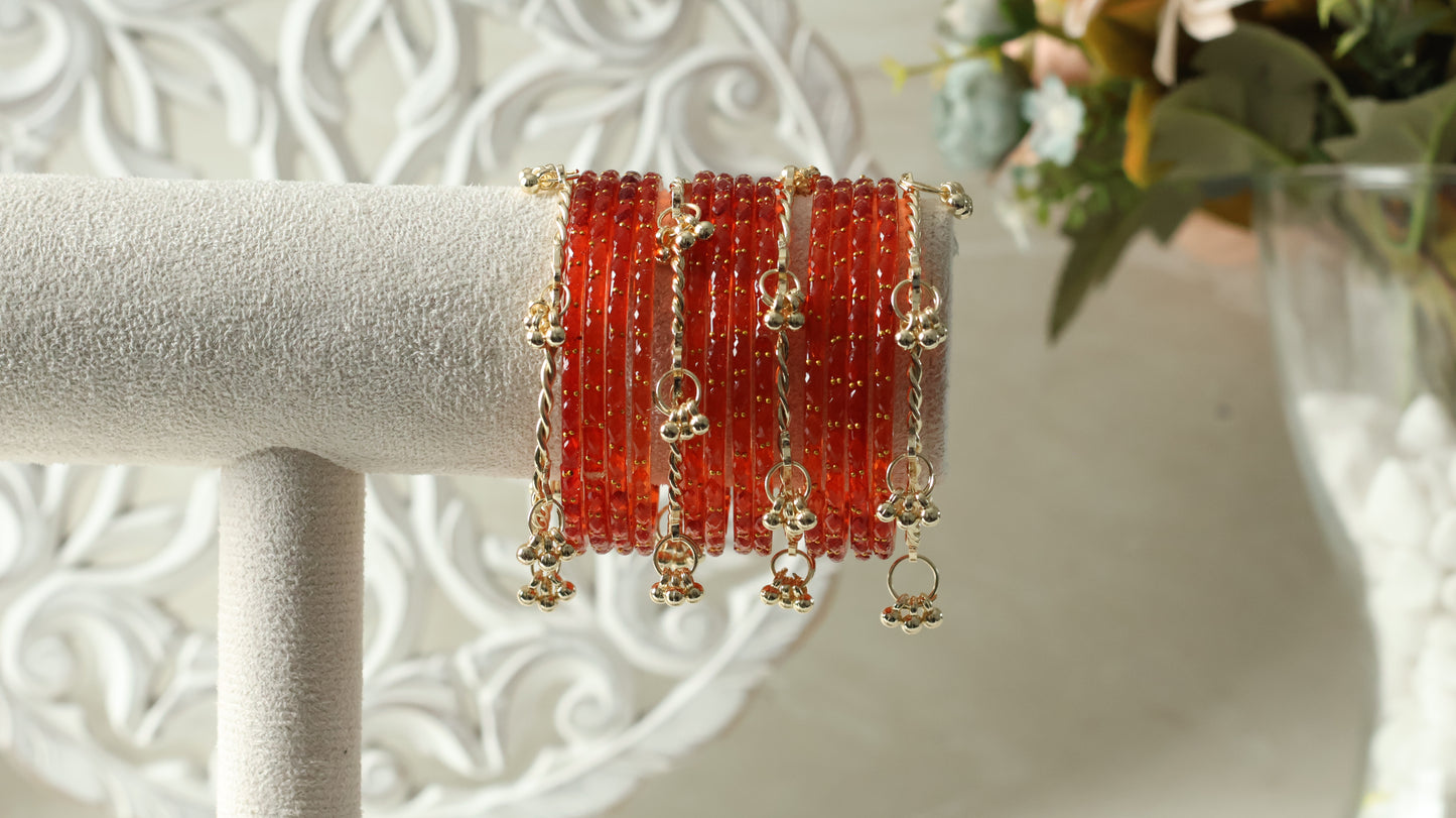 Kashmiri Bangles - Orange