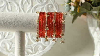 Kashmiri Bangles - Orange